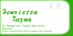 henrietta kuzma business card